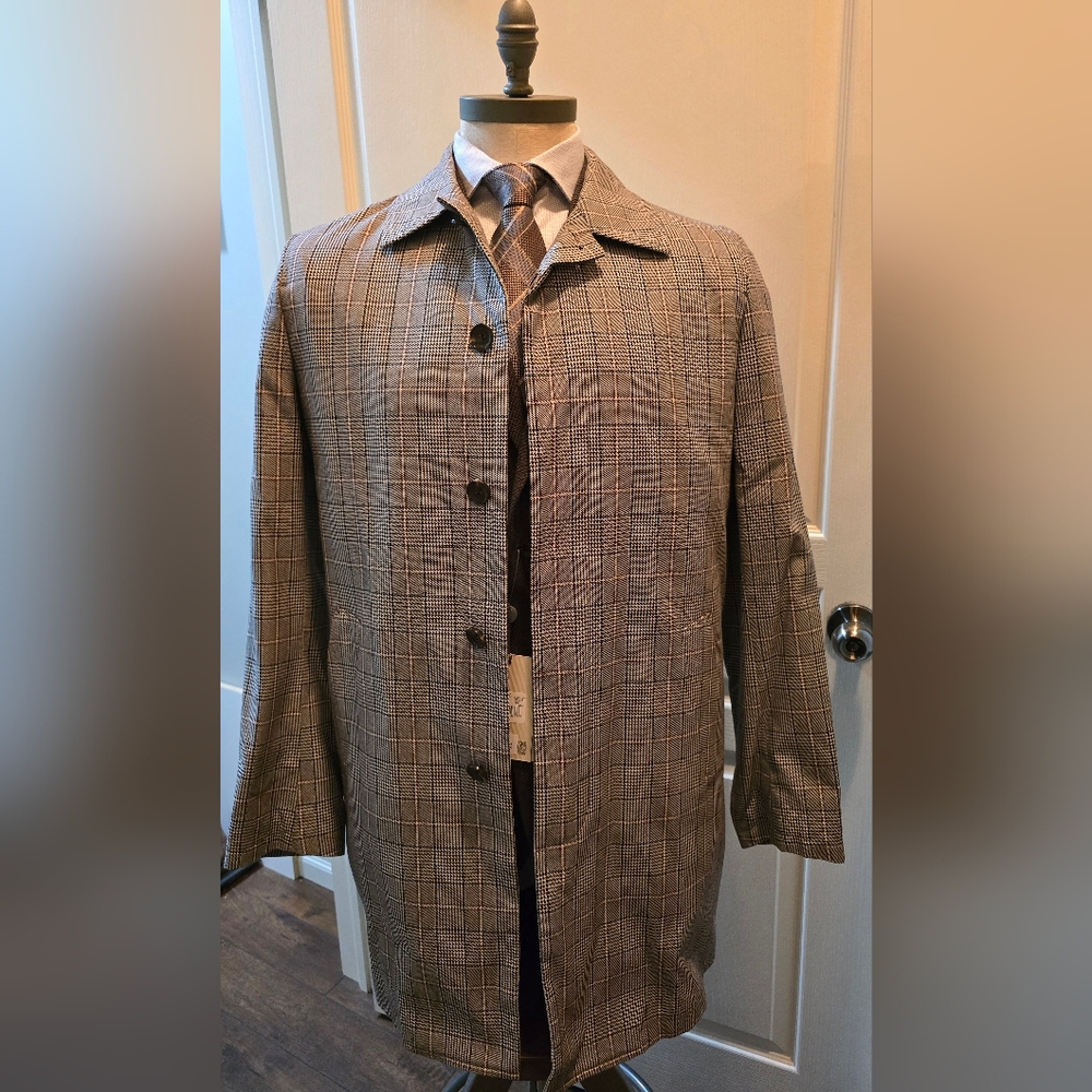 Daniel Hechter Paris Cotton Plaid Overcoat